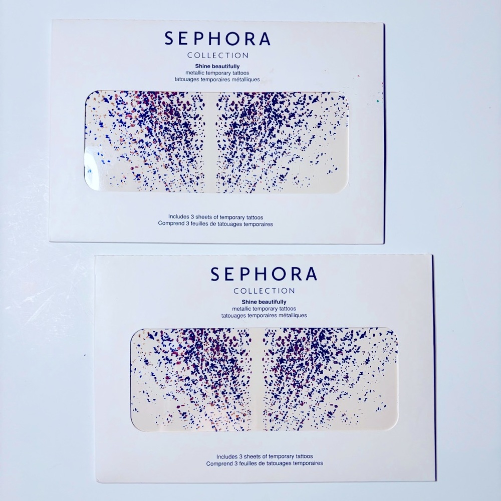 NEW Sephora Collection Shine Beautifully Metallic Temporary Tattoos (2 Packs)